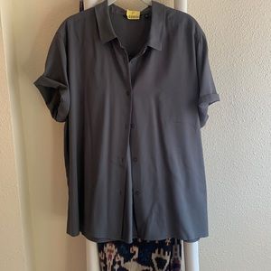 Uniqlo XL drapey shirt.